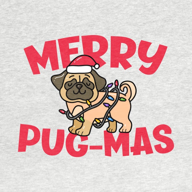 Merry Pugmas // Cute Christmas Pug by SLAG_Creative